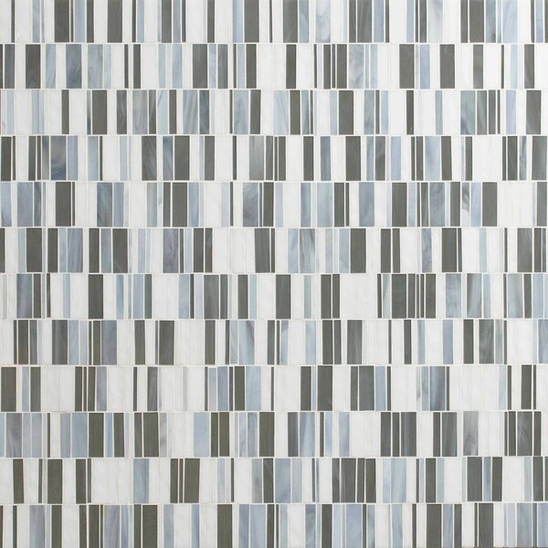 Citi Stax Lapis 12 In. X 12 In. X 3 Mm Textured Glass Film Face Mosaic Tile, 10PK